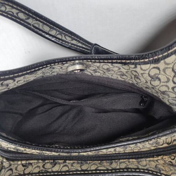 Rosetti Black & Gray Casual Everyday Cotton Blend Shoulder Bag and Coin Purse - Picture 8 of 16